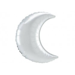 PALLONE MYLAR S/SHAPE MEZZALUNA ARGENTO SATIN 26 66cm