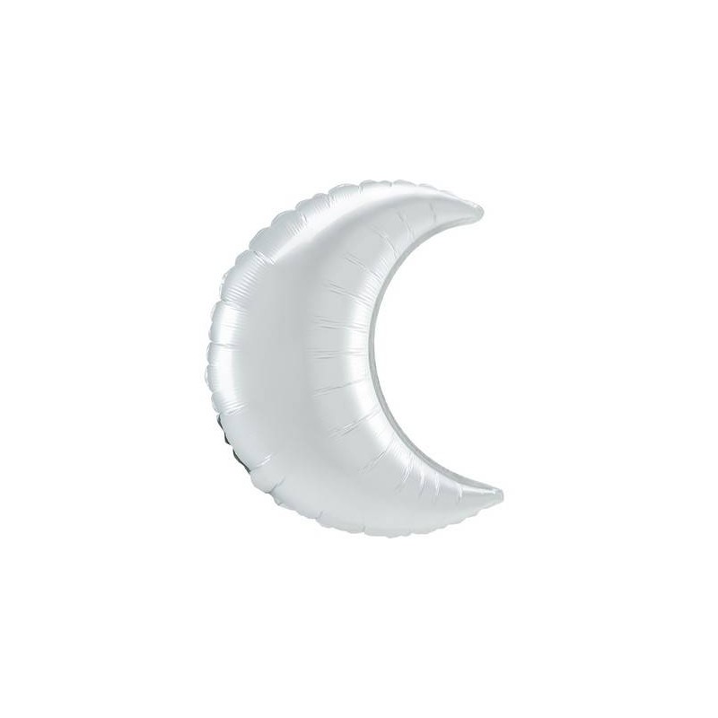 PALLONE MYLAR S/SHAPE MEZZALUNA ARGENTO SATIN 26 66cm