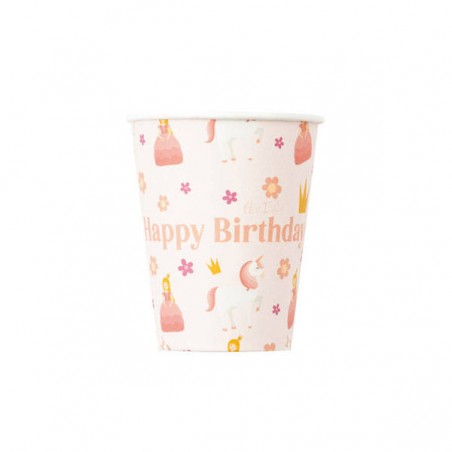 BICCHIERI 250cc PRINCESS UNICORN 8pz