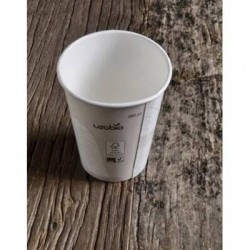 BICCHIERI 240ml ø8x9,5cm LAMINATO MATER BI COMPOSTABILE 50pz USOBIO