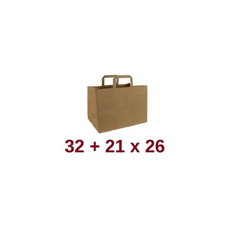BORSA CARTA AVANA PIATTINA 32+21x26cm 50pz