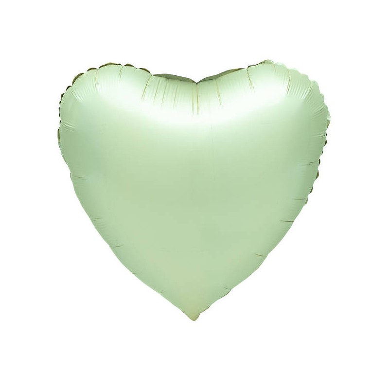PALLONE MYLAR CUORE VERDE SALVIA ø45cm