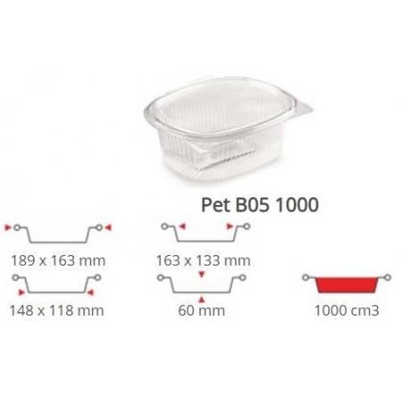 OVALINO PET 1000CC 50PZ B05 CONTITAL