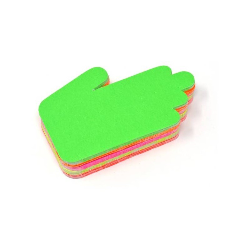 SEGNAPREZZI MANO FLUO 9x6cm 50pz