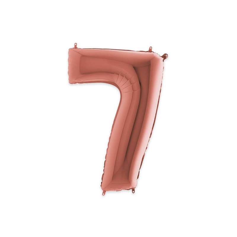 PALLONE NUMERO 7 MYLAR 102cm 40 ROSE GOLD