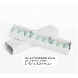 SCATOLA FIAMMIFERO GRANDE 3 DIVISORI 17x3,5x2cm BIANCA 10pz