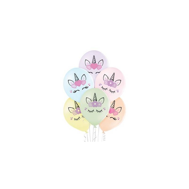 PALLONCINI LATTICE 12'' 30cm UNICORNO ASS.TI 6pz