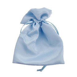 SACCHETTO RASO 9x12cm CELESTE 12pz