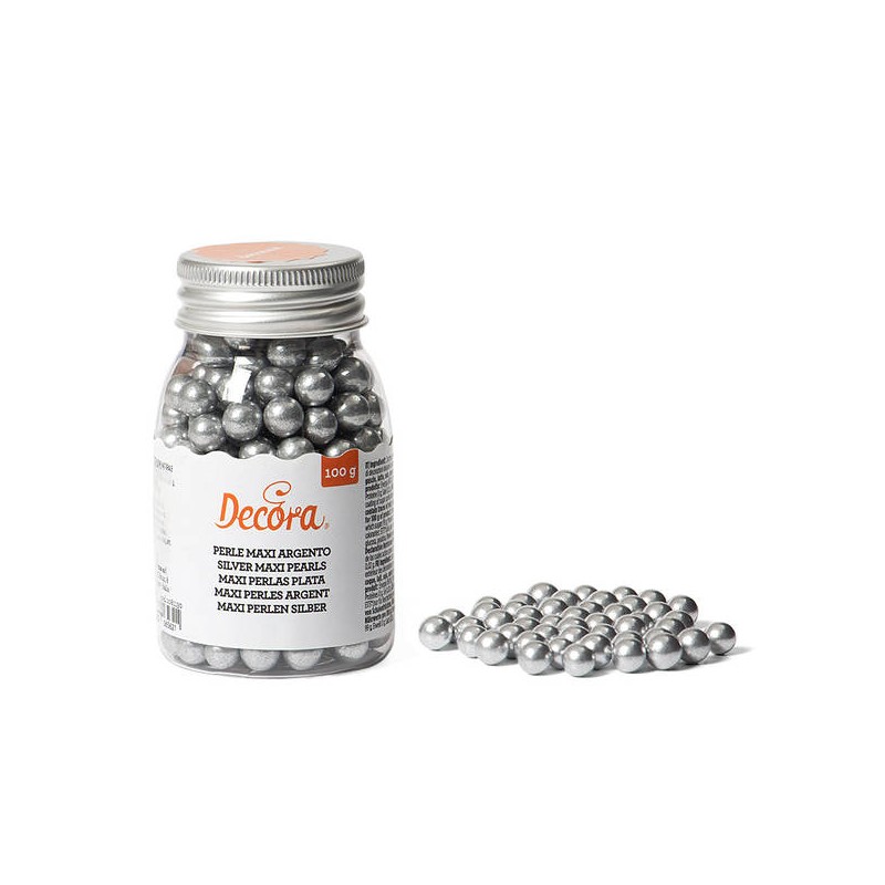 PERLE DI ZUCCHERO ø5mm METALLIZZATO 100gr ARGENTO