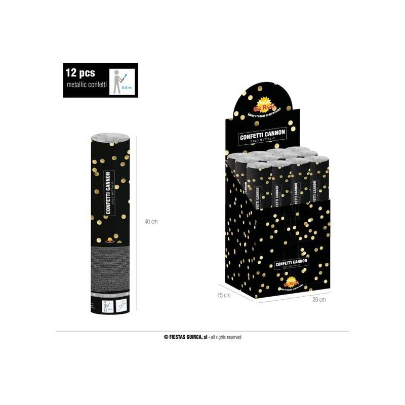 SPARA CORIANDOLI AD ARIA ORO METALLIZZATI