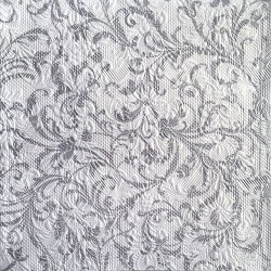TOVAGLIOLI 33x33 ELEGANCE DAMASK WHITE/SILVER 20pz