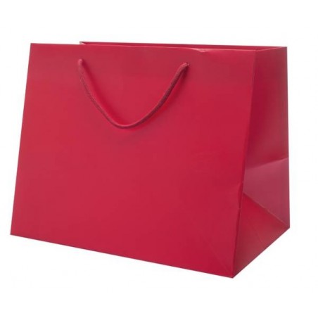 BORSA CARTA ELEGANCE 32+22x26cm ROSSO LUCIDO