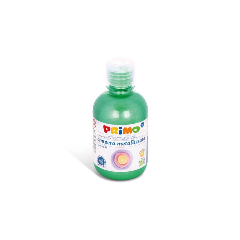 TEMPERA IN BOTTIGLIA 300ml METALLIZZATA VERDE BRILLANTE 610 PRIMO