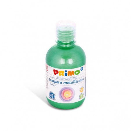 TEMPERA IN BOTTIGLIA 300ml METALLIZZATA VERDE BRILLANTE 610 PRIMO