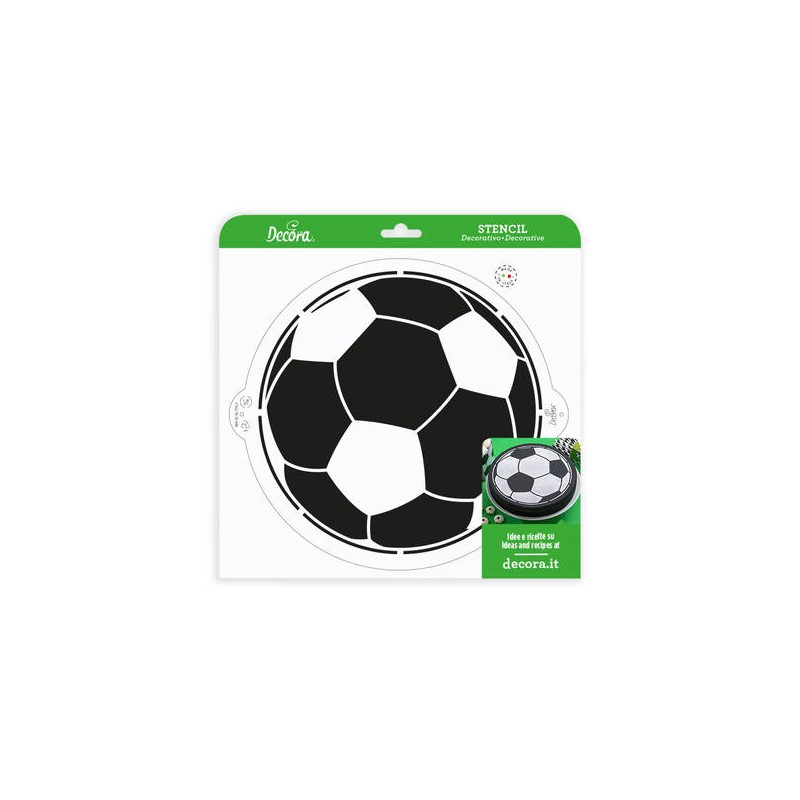 STENCIL PALLONE CALCIO Ø25cm
