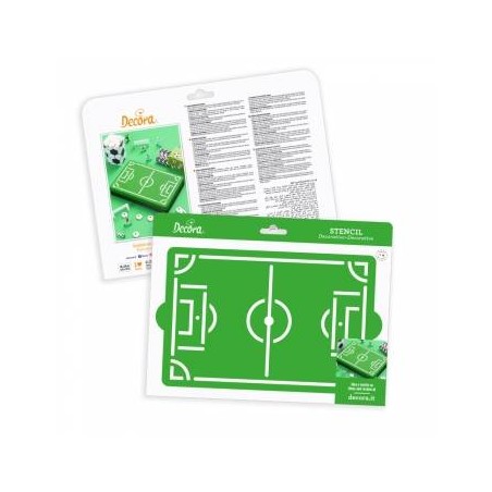 STENCIL CAMPO DA CALCIO 30x20cm