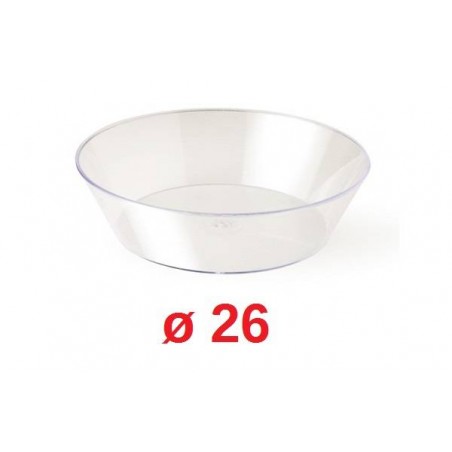 VASSOIO BAVARESE TRASPARENTE ø26x4,2cm 1450cc