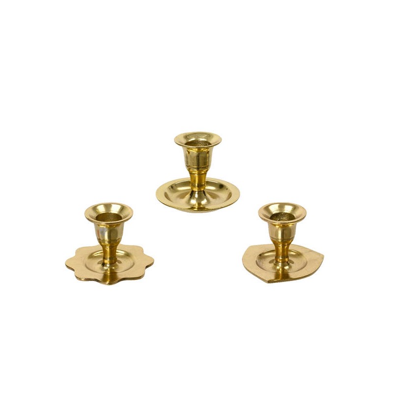 PORTACANDELE ORO 7,5xh6cm 3ass 1pz