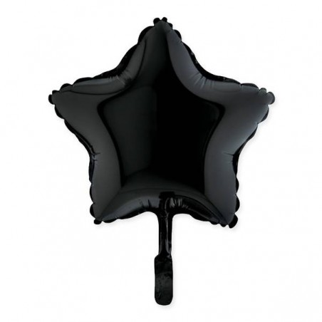 PALLONE MYLAR 23cm 9'' STELLA NERO METAL
