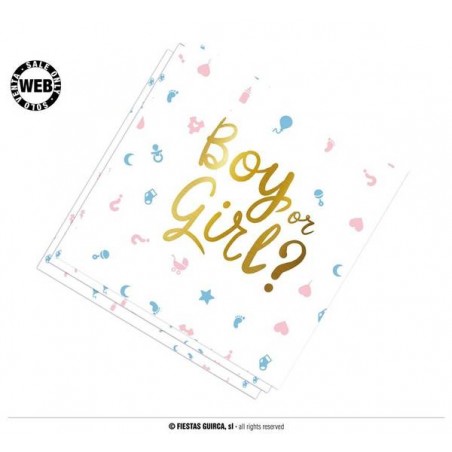 TOVAGLIOLI CARTA BOY OR GIRL STAMPA HOT GOLD 12pz