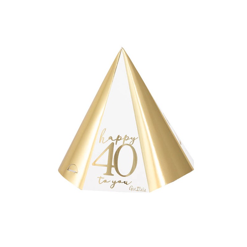 CAPPELLINO HAPPY 40 BIANCO/ORO 4pz