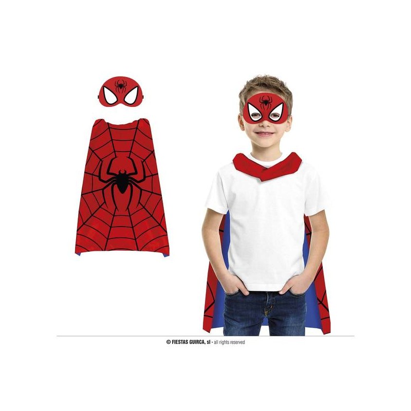 SET MANTELLO 70cm E MASCHERA UOMO RAGNATELA