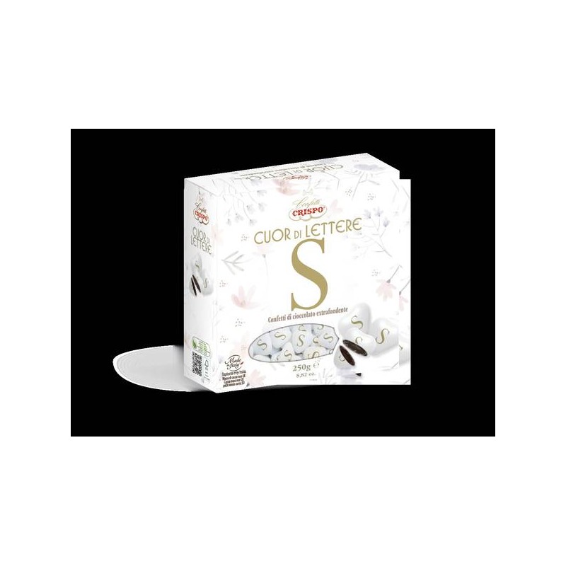 CONFETTI CUOR DI LETTERE S CIOCCOLATO FONDENTE 250gr