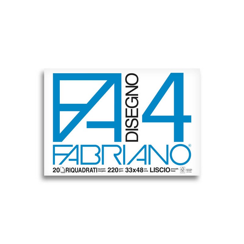 ALBUM FABRIANO C/ANGOLI F4 33x48cm 20fg 220gr RIQUADR.