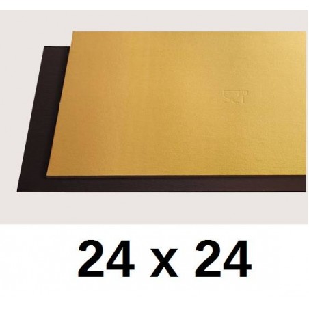 TAVOLETTE CARTONE 2400gr/mq ORO/NERO 24x24cm LISCE 10kg
