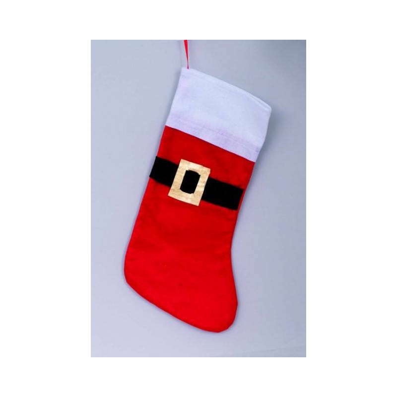 CALZA POLIESTERE 45cm ROSSA BORDO BIANCO