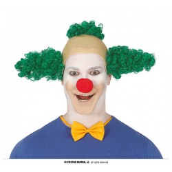 PARRUCCA PAGLIACCIO VERDE CON CALVIZIA