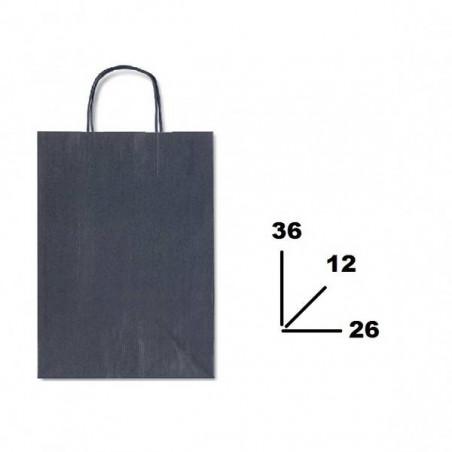 BORSA CARTA COLOR MIS.26+12x36cm BLU SCURO 561