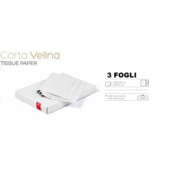 CARTA VELINA gr.21 BIANCA 100x140cm 3 FOGLI PIEGATI