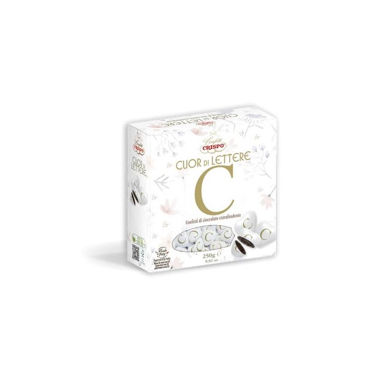 CONFETTI CUOR DI LETTERE C CIOCCOLATO FONDENTE 250gr