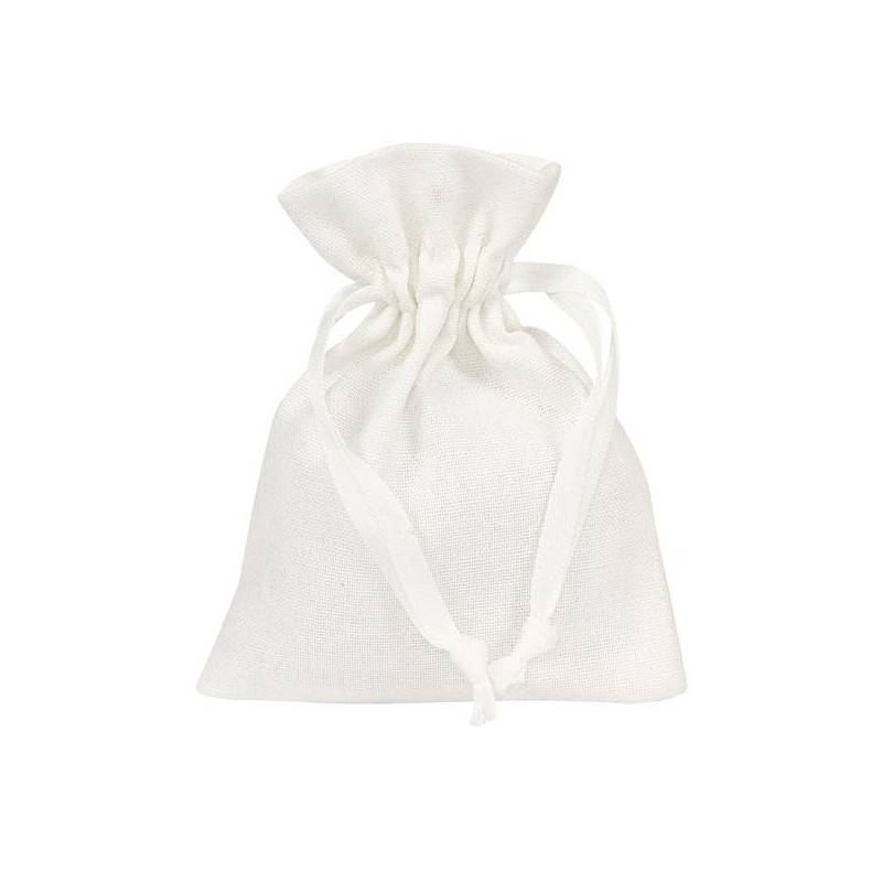 SACCHETTO COTONE 9X12cm WHITE 10pz