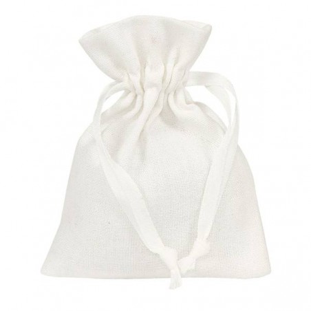 SACCHETTO COTONE 9X12cm WHITE 10pz