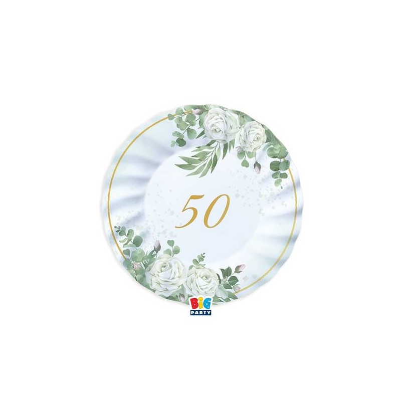 PIATTI ø20cm 50°ANNIVERSARIO EUCALIPTO 6pz