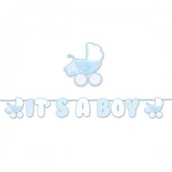 FESTONE KIT SCRITTA MAXI cm25x6mt IT'S A BOY