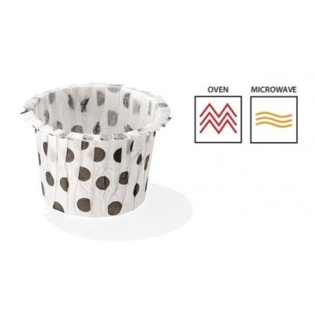 PIROTTINI MUFFIN 30x30mm POIS NERO 120pz