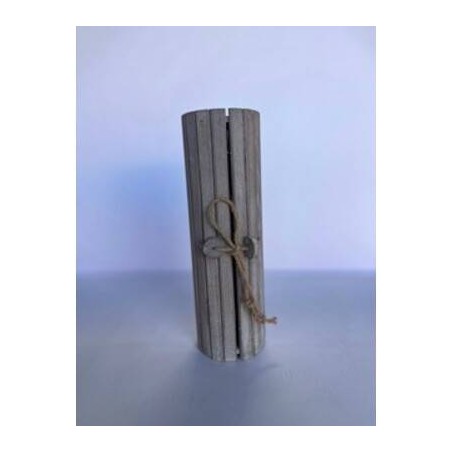 SCATOLA BOTTIGLIA LEGNO 11x11x36cm BROWN WASH