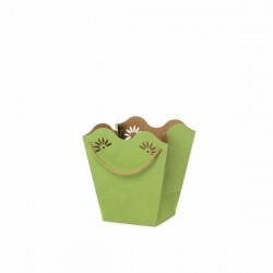 SHOPPER CARTA DAISY KRAFT 18x19+11x12cm 30-VERDE SALVIA