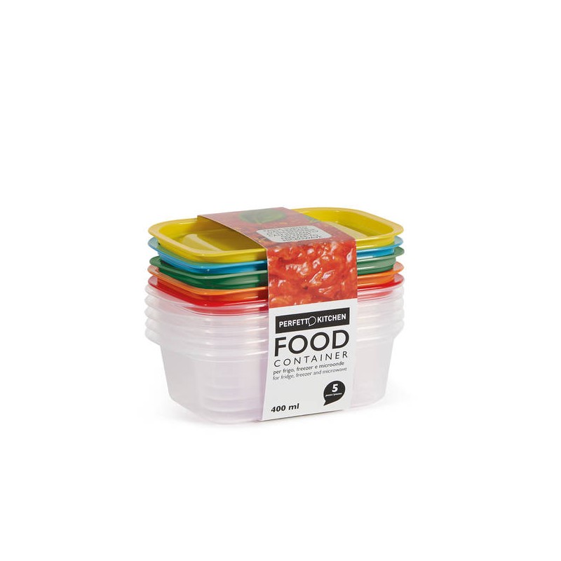 CONTENITORE ALIMENTARE 16,4x11,1x5,1 400ml 5pz