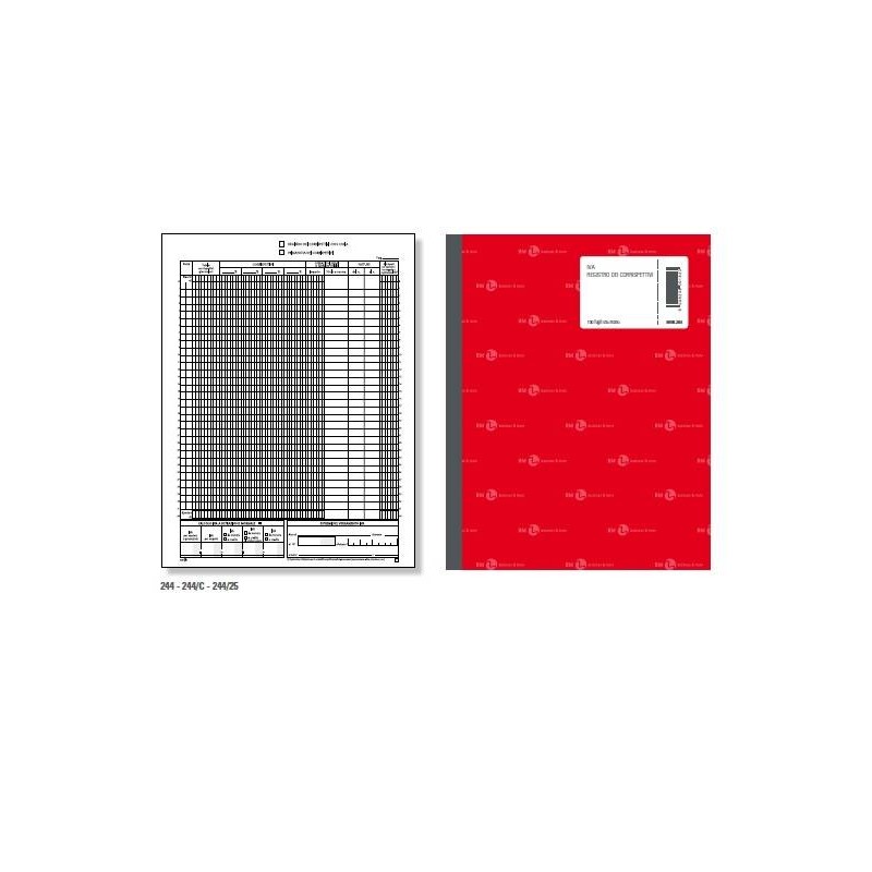 REGISTRO CORRISPETTIVI A4 DUPLICE COPIA 244/C BM