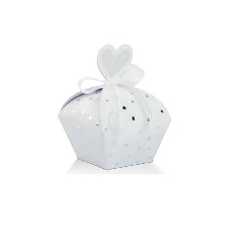 SCATOLA POIS 25° ARGENTO 3,5x3,5x6cm 10pz
