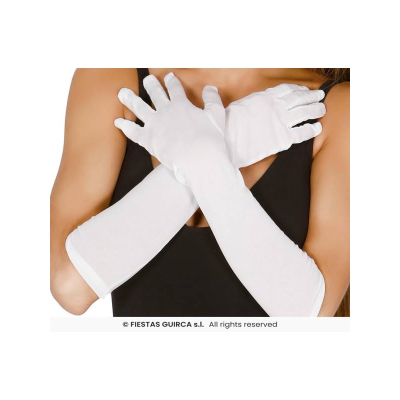 GUANTI LUNGHI BIANCHI 42cm