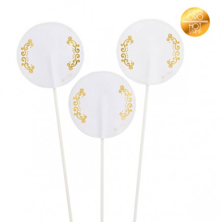 MAXI PICKS WEDDING SEGNAPOSTO SEGNAGUSTO STAMPA ORO 25cm