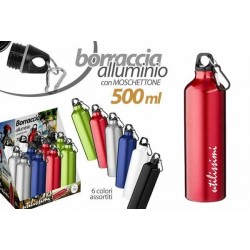 BORRACCIA IN ALLUMINIO 500ml COLORI ASS.TI 1pz