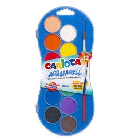 VALIGETTA ACQUARELLI ASS.TI 12pz CARIOCA