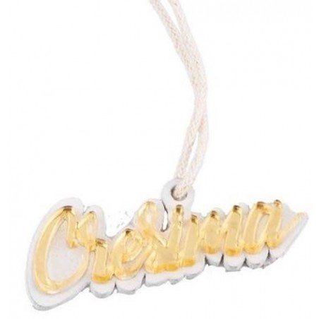 SCRITTA CRESIMA PLEXI 5,5cm ORO 24pz