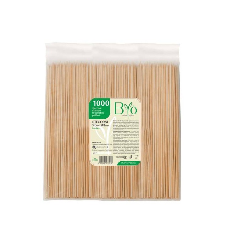 SPIEDI BAMBOO ø3mm 25cm 1000pz BYò